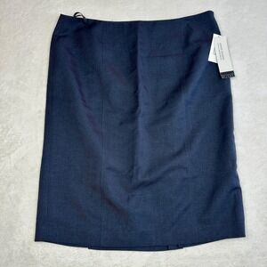 Jones Studio Separates Navy Blue Pencil Skirt Quick Care Size 10 NWT Business